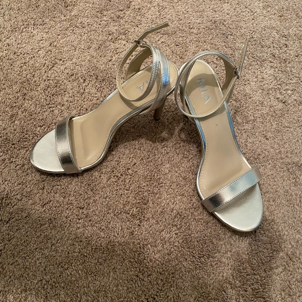 MIA Silver Strappy Sandals